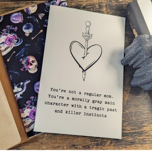Lustige Mutter Tages Karte Druckbare Karte für Bücherliebende Mama Geschenk Großformat Falten & Drucken Kein Trimmen erforderlich