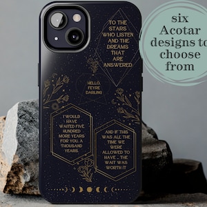 ACOTAR Phone Case for iPhones Protective Tough Case Bookish iPhone Case Sarah J Maas Merch Fantasy Phone Case ACOTAR Art Gift for Book Lover