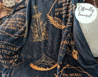 Throne of Glass Reading Blanket Sarah J Maas Gift for Book Lovers Bookish Home Decor Soft Blanket for Reading Nook Decor Officially Licensed