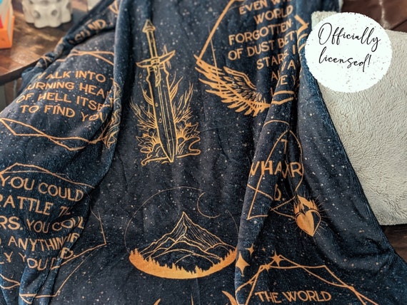 Throne of Glass Reading Blanket Sarah J Maas Gift for Book Lovers Bookish Home Decor Soft Blanket for Reading Nook Decor Officially Licensed