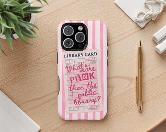 Funda para teléfono con tarjeta de biblioteca compatible con MagSafe. Regalo para profesores y amantes de las bibliotecas públicas. Regalo estético para amantes de los libros o los libros.
