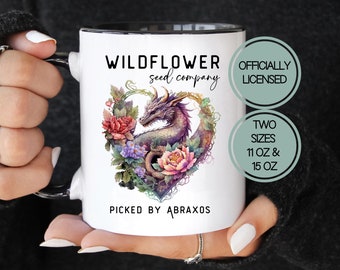 Abraxos Wildflower Coffee Mug for Sarah J. Maas Fans Officially Licensed, Ideal Gift for Throne of Glass Book Lovers & Coffee Bar Decor