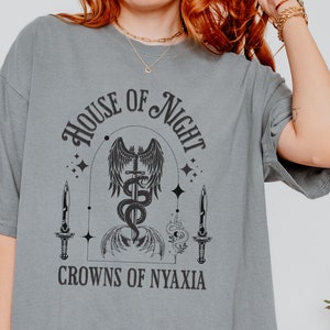 House of Night Book Shirt The Serpent and The Wings of Night Shirt Comfort Colors® tee, Carissa Broadbent Licensed Bookish Merch