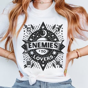Enemies to Lovers Tee Bookish Comfort Colors Graphic Tee Smut Book Club T-shirt Birthday Gift for Book Lovers Reading Tshirt