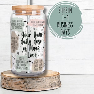 Personalized ACOTAR Iced Coffee Cup Fan favorite love quotes from ACOTAR, TOG and Crescent City Sarah J Maas Merch Gift for Book Lovers