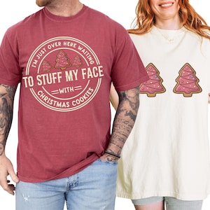 Inappropriate couples shirts Comfort Colors Matching Christmas Tees Cheeky Holiday Set Cute Tree Cookies Couples Gift