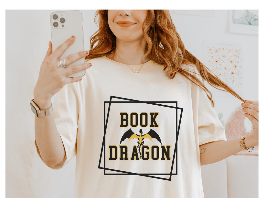 Book Dragon Tshirt Perfect for Book Lovers, Fantasy Fans, and