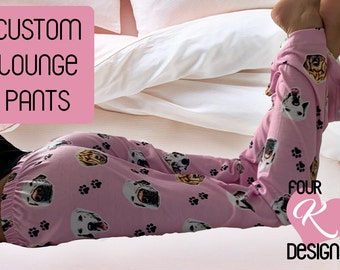 Face Pajama Pants, Photo Pajama Pants, Photo Lounge Pants, Puppy Pjs, Cat PJS, Face PJS, Custom pajama pants, Photo PJS