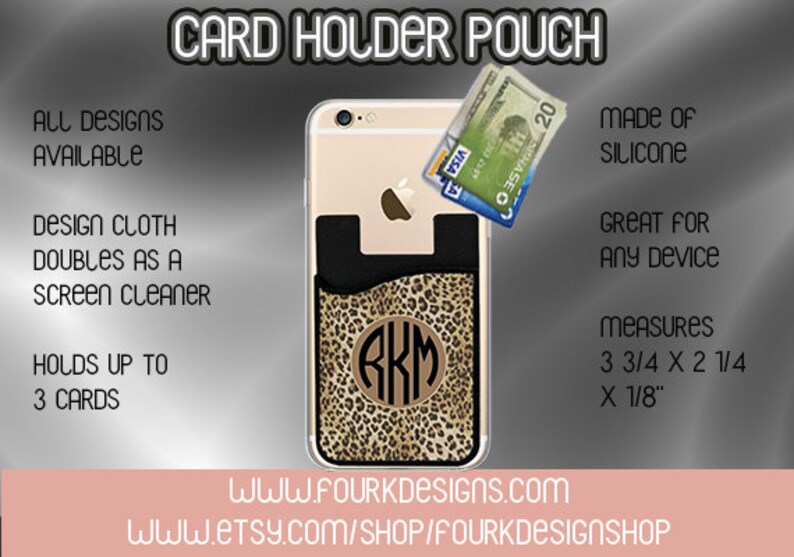 Personalized Card Holder Credit Card Holder Custom Pouch Custom Card Holder Credit Card Caddy Cell Case Card Holder CREDIT CARD POUCH