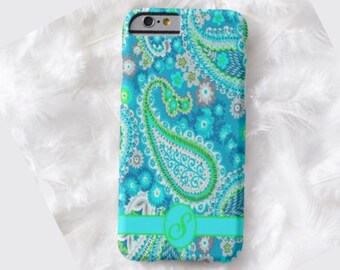 PAISLEY Initial Cell Phone Case, iPhone 6 case, Note 4 cell case, iPhone 6 plus cell case, iPhone 6 plus case, Galaxy Samsung S6 #302
