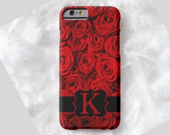 Rose Monogram Cell Phone Case, iPhone 6 case, Note 4 cell case, iPhone 6 plus cell case, iPhone 6 plus case, Galaxy Samsung S6 #316