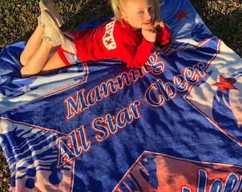 Allstar Cheer blanket, All Star Cheer Blanket, Allstar Cheerleader Blanket, All Star Cheerleader Blanket, Allstar, Cheer, Cheerleader