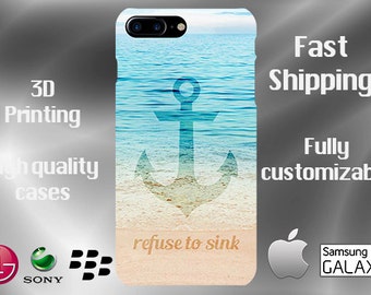 Anchor Cell Case, Ocean Cell Case, Summer Cell case, Anchor iPhone Case, Ocean iPhone Case, Anchor Galaxy Case, anchor S7, anchor S6 Edge