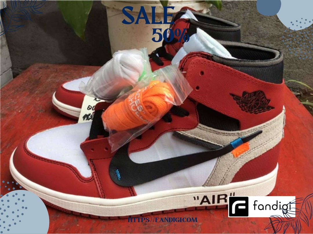 The Ten off White X Jordan 1 Chicago Trendy Jordan Collection Etsy