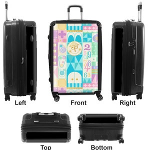 Disney Vacation Luggage, It's a Small World Suitcase, Disney Travel Gift, Disney World Carry On, Gift for Her, Gifts for Her, Christmas Gift image 3
