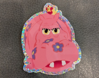 It's a Small World Hippo Glitter Sticker, Fantasyland Magical Castle, Park Icon Sticker, Disneyland Sticker, WDW Sticker, Small World Ride