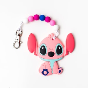 Angel Keychain, Lilo and Stitch, Disney Keychain, Disney Charms, Disney Diaper Bag Charm, Christmas Gift Zipper Pull, Stocking Stuffer image 1