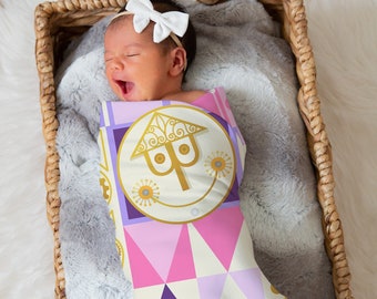 It's a Small World Disney Swaddle Blanket, Newborn photo Prop, Baby Girl Baby Shower Gift, Disney Baby Blanket, Baby Boy Gender Reveal Prop