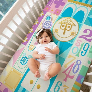 Pastel It s a Small World Crib Sheet Disney Baby Crib Sheet