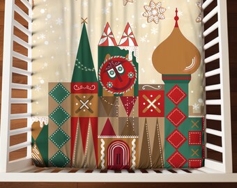 Christmas It's A Small World Crib Sheet, Disneyland Christmas Baby Shower Gift, Stocking Stuffer, Mickey Christmas Gift, Mickey Nursery