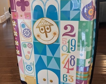 Disney Vacation Luggage, It's a Small World Suitcase, Disney Travel Gift, Disney World Carry On, Gift for Her, Gifts for Her, Christmas Gift
