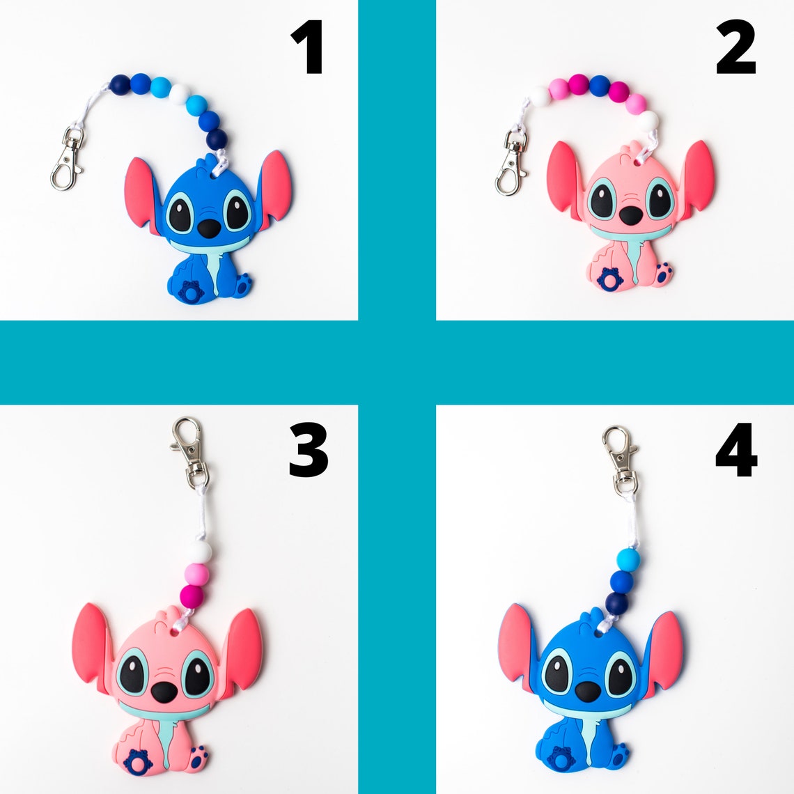 Stitch Keychain Lilo and Stitch Disney Keychain Disney Etsy