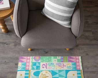 It's a Small World Rug, Baby Nursery Rug, Gifts for Her, Gift for Her, Kids Room, It's a Small World Home Decor, Fantasyland Magic Castle