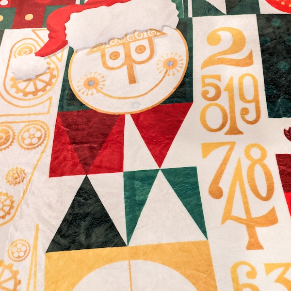Christmas It's a Small World Blanket, Christmas Stocking Stuffer Gift, Mickey Christmas Gift, Christmas Blanket, Gifts for Her, Baby Gift