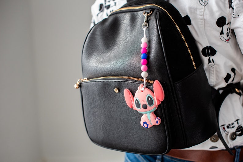 Disney Charms Disney Gifts for Her Anime Christmas Gift Stocking Stuffer Disney Keychain Lilo and Stitch Stitch Keychain
