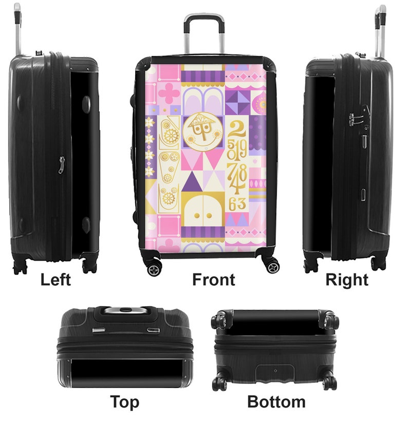 Disney Vacation Luggage, It's a Small World Suitcase, Disney Travel Gift, Disney World Carry On, Gift for Her, Gifts for Her, Christmas Gift image 10