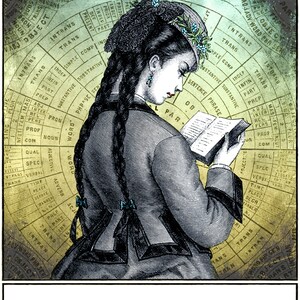 She Filled Her World With Words Bookplates Ex-Libris Digital Download Printable Book Love