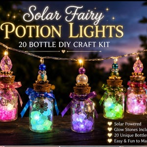 Children's Elves Wizard Magic Bottle Potion Spells Craft Kit on solar lights
