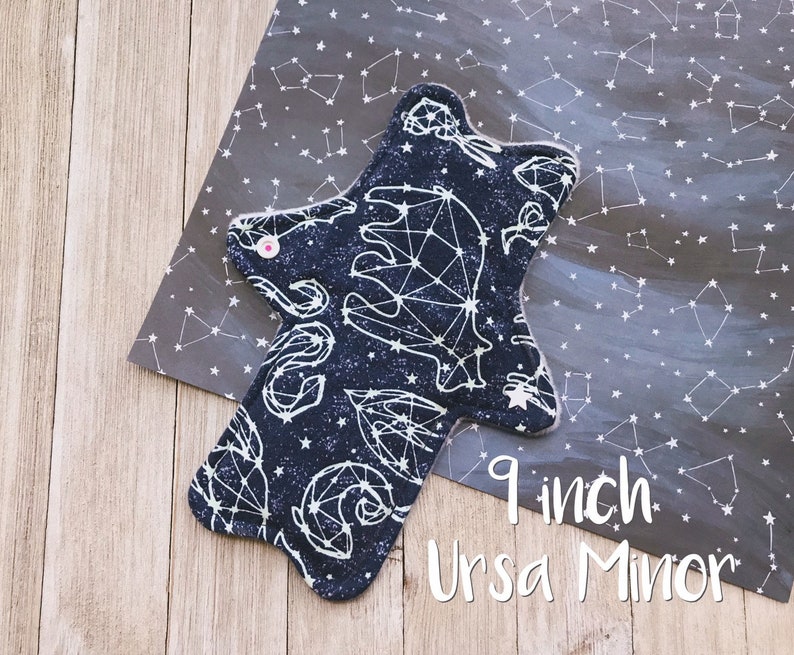 9 7 and 13 Ursa Major Constellation Cotton Flannel Glow in the Dark Zorb Reusable Cloth Pads 11