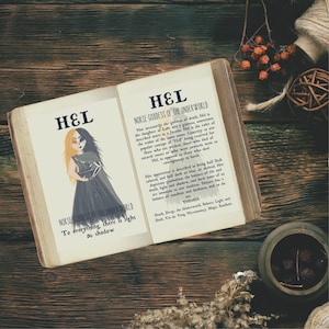 HEL—Grimoire Page Printable Book of Shadows Digital Download—Norse Goddess of the Underworld