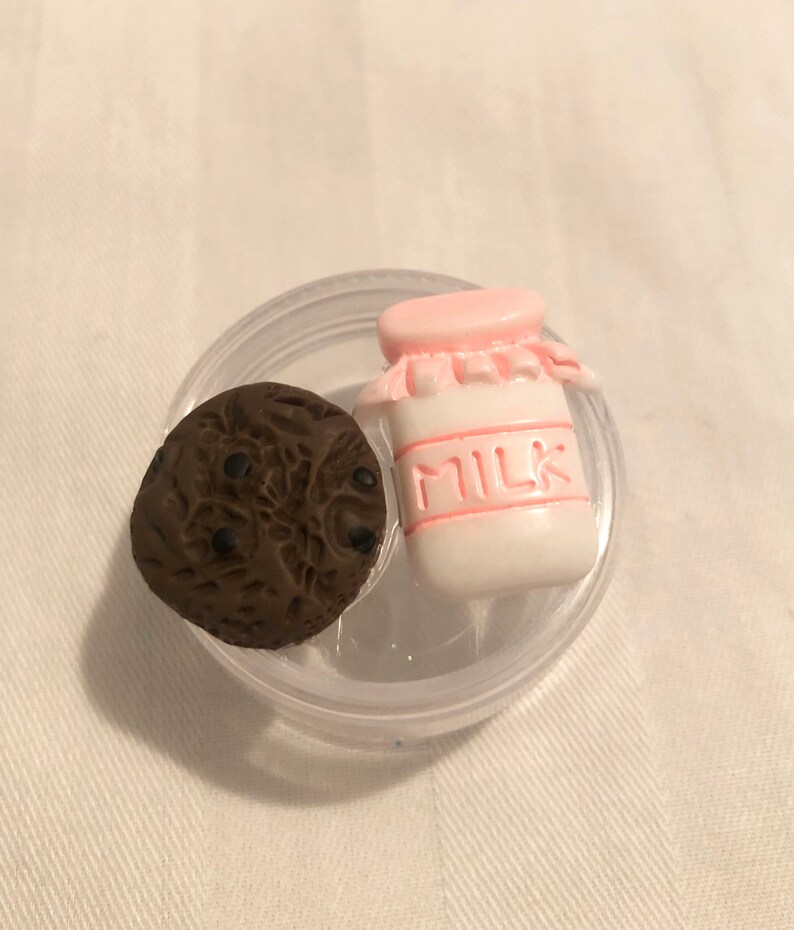 beads! pills Cookies and Milk Decorative Container trinkets