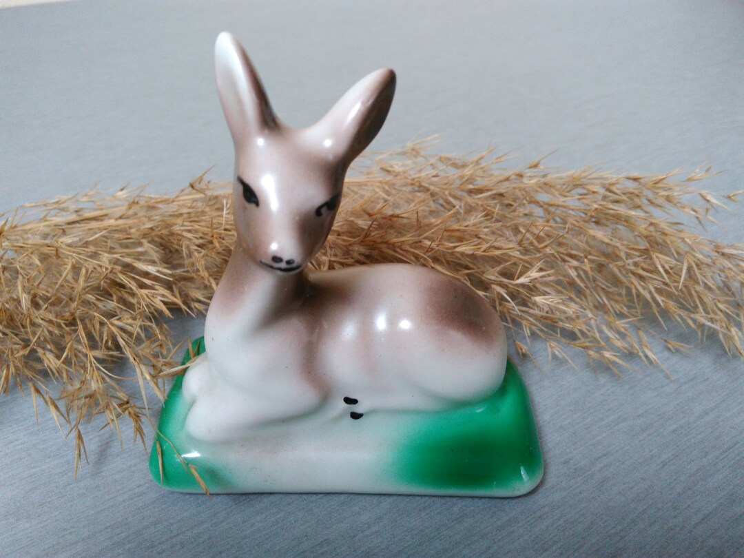 Vintage Porcelain Deer / Vintage Porcelain Figurine / Porcelain Deer