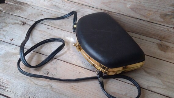 Vintage Black Suitcase / Vintage Retro Bag / Vint… - image 4