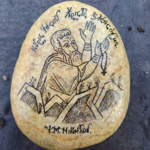 Hand Painted Stone / Stone Art / River stone / Rustic Home Decor / Painted Stone /  Natural Home Decor /  Handmade gift  / Painted rock art
