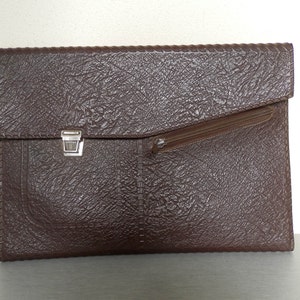 Vintage braun Faux Leder-Mappe / Portfolio Ledertasche / Schule braun Ordner / Portfolio Tasche für Dokumente / Portfolio Ledertasche.