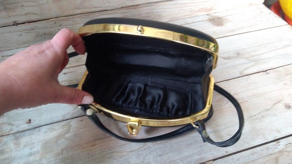 Vintage Black Suitcase / Vintage Retro Bag / Vint… - image 3
