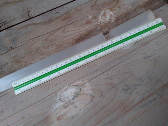 Vintage Germantriangular Ruler / Scale Line / Architect Ruler