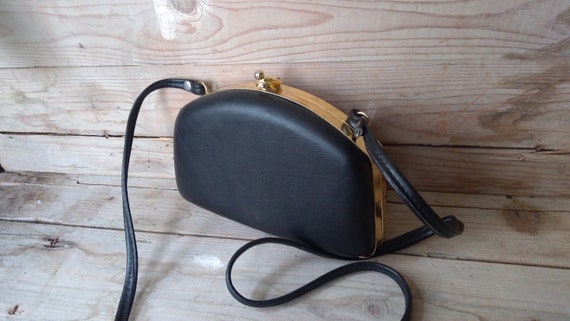 Vintage Black Suitcase / Vintage Retro Bag / Vint… - image 2