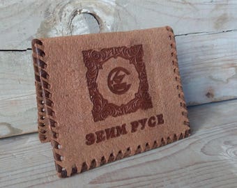 Vintage Leather Wallet / Antique Wallet Genuine Leather / Old Wallet Unisex / Vintage Document Cover / Calf Leather Wallet /Handmade Wallet