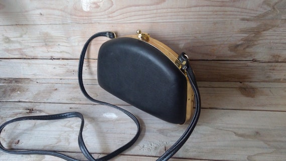 Vintage Black Suitcase / Vintage Retro Bag / Vint… - image 6