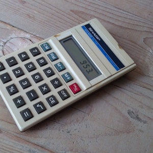 Vintage Japan Calculator Sharp / Working Japan Calculator / Made in Japan / Electronic Calculator Sharp Elsimate / Retro Calculator