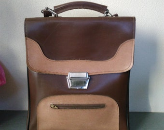 Vintage homme bulgare sac à main des années 70 / Faux cuir Mens porte-documents / hommes Vintage sac de messager Université pratique dans son sac.