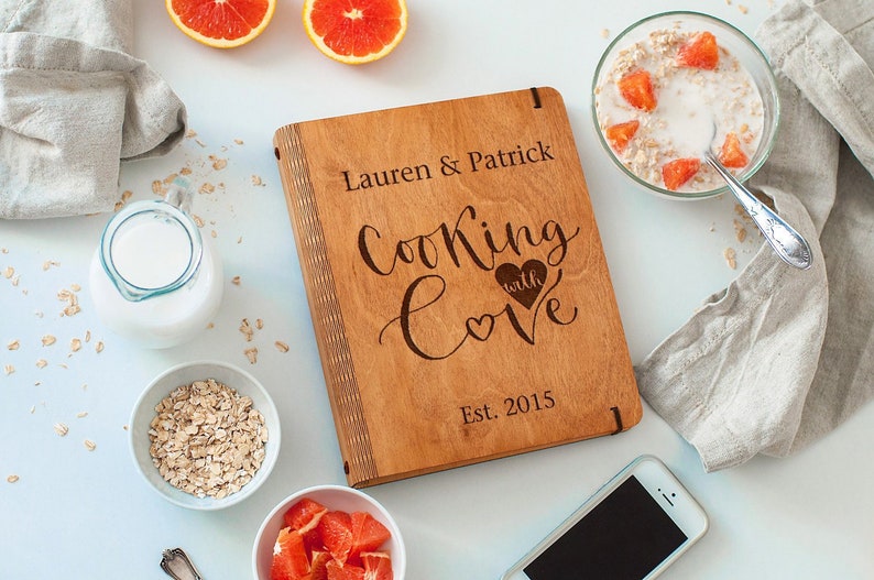 Personalized Wedding Gift Cookbook with Dividers / Unique Etsy