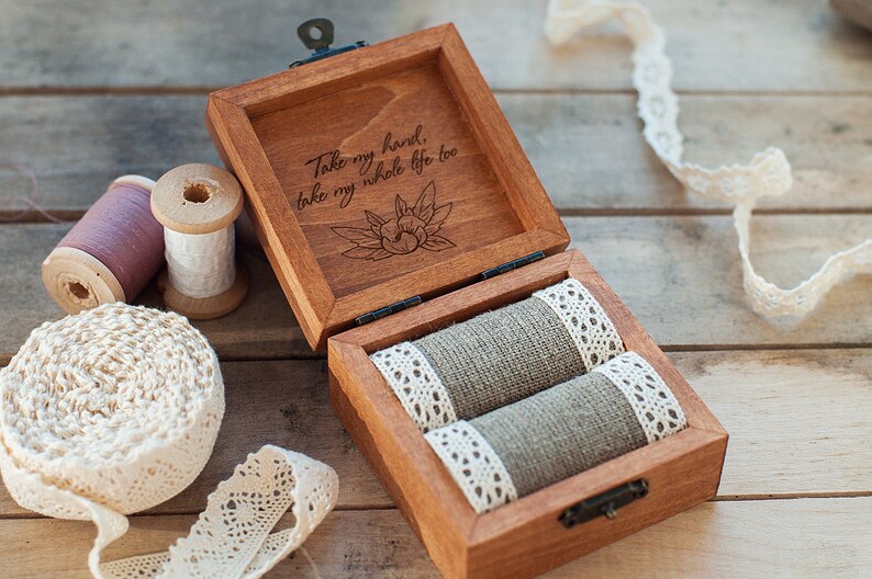 Keepsake Ring Box / Handpainted Wedding Box / Custom Box for Etsy