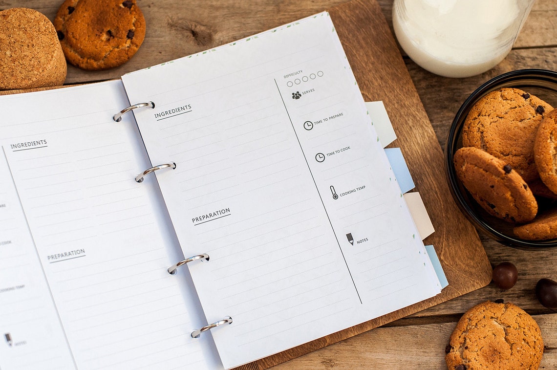 Custom Recipe Book with Dividers / Ideal Gift for Mom and Who Etsy