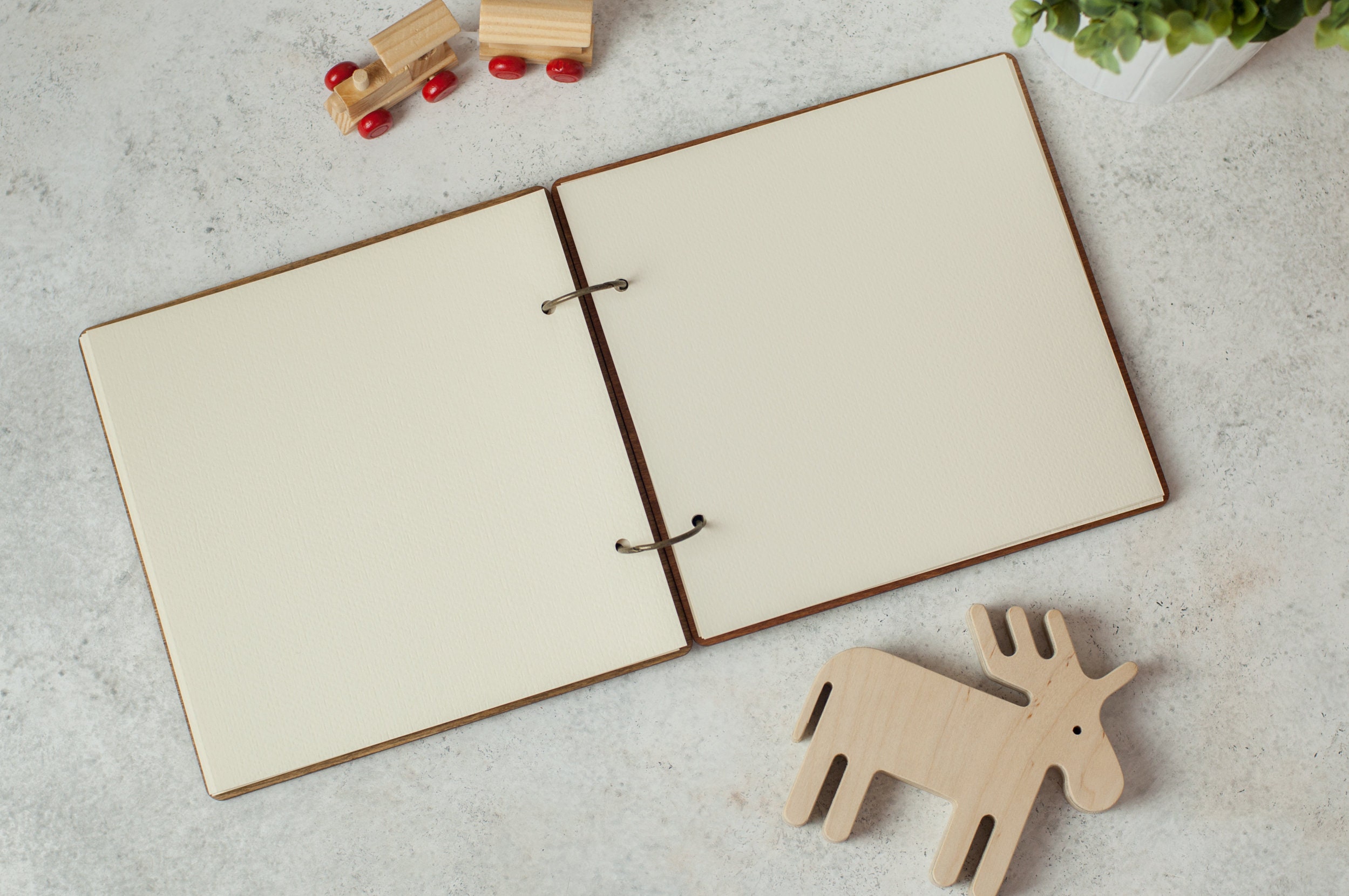 Wooden Baby Shower Guest Book / Baby Shower Gift / Etsy